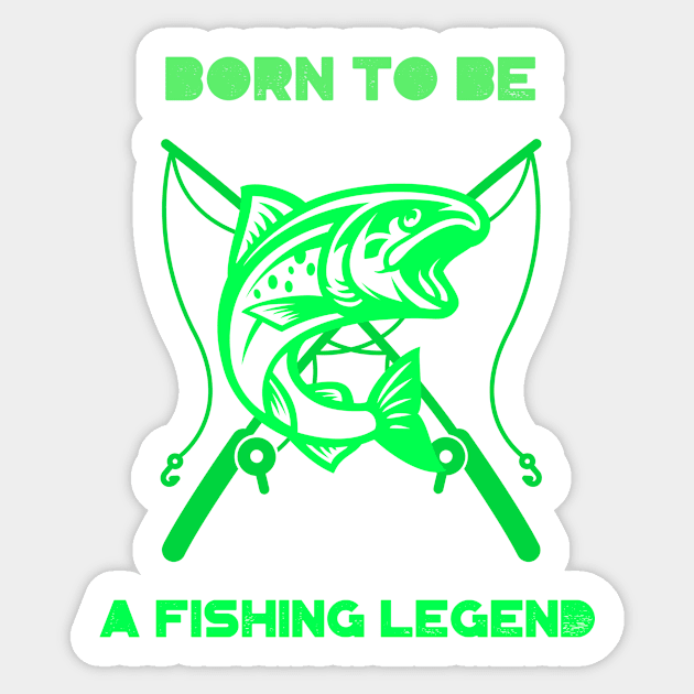 Born to be a fishing legend Sticker by WizardingWorld